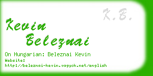 kevin beleznai business card